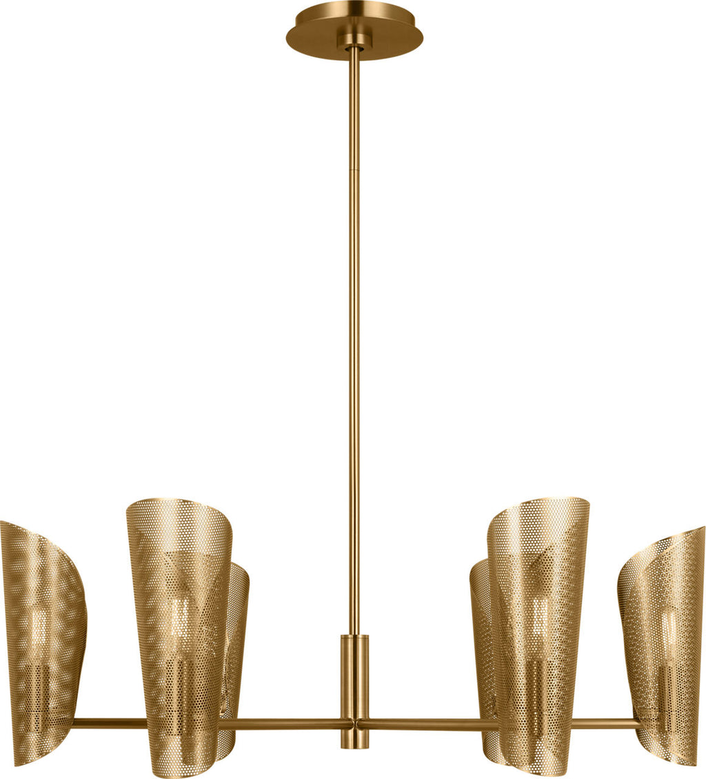Plivot Large Chandelier Burnished Brass