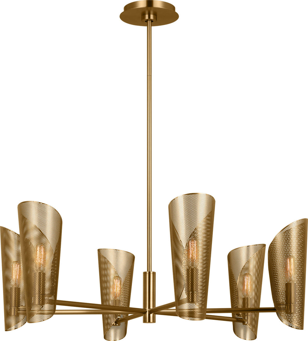 Plivot Large Chandelier Burnished Brass