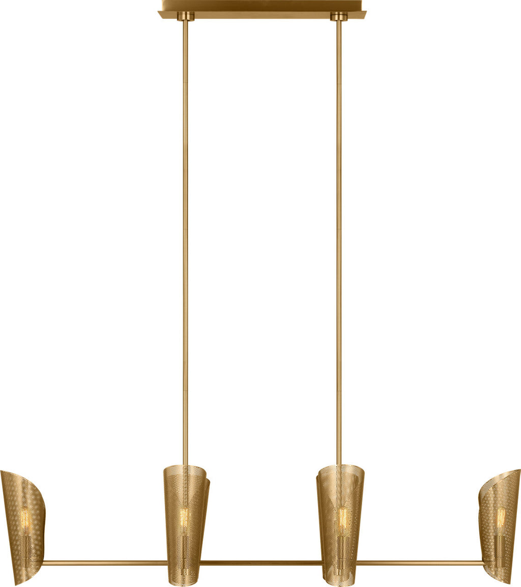 Plivot Large Linear Chandelier Burnished Brass