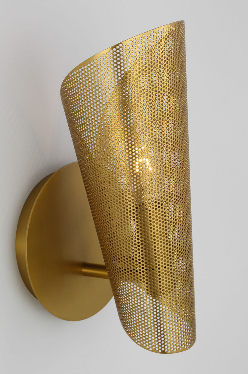 Plivot Medium Single Sconce Burnished Brass