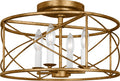 Beatrix Medium Semi-Flush Mount Antique Gild