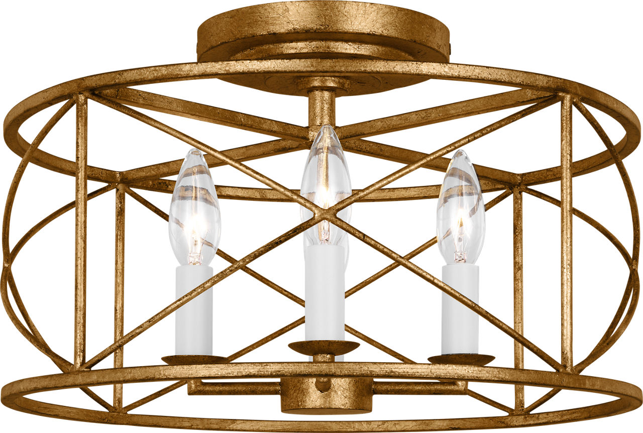 Beatrix Medium Semi-Flush Mount Antique Gild