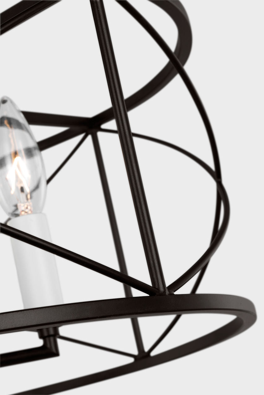 Beatrix Medium Semi-Flush Mount Aged Iron