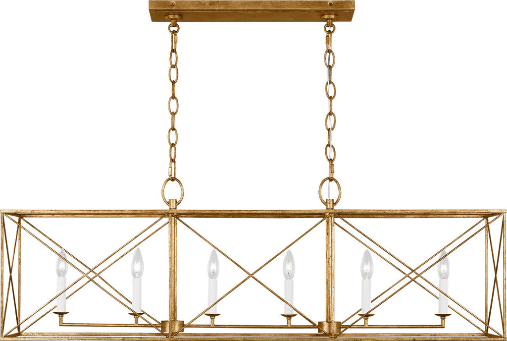 Beatrix Large Linear Lantern Antique Gild