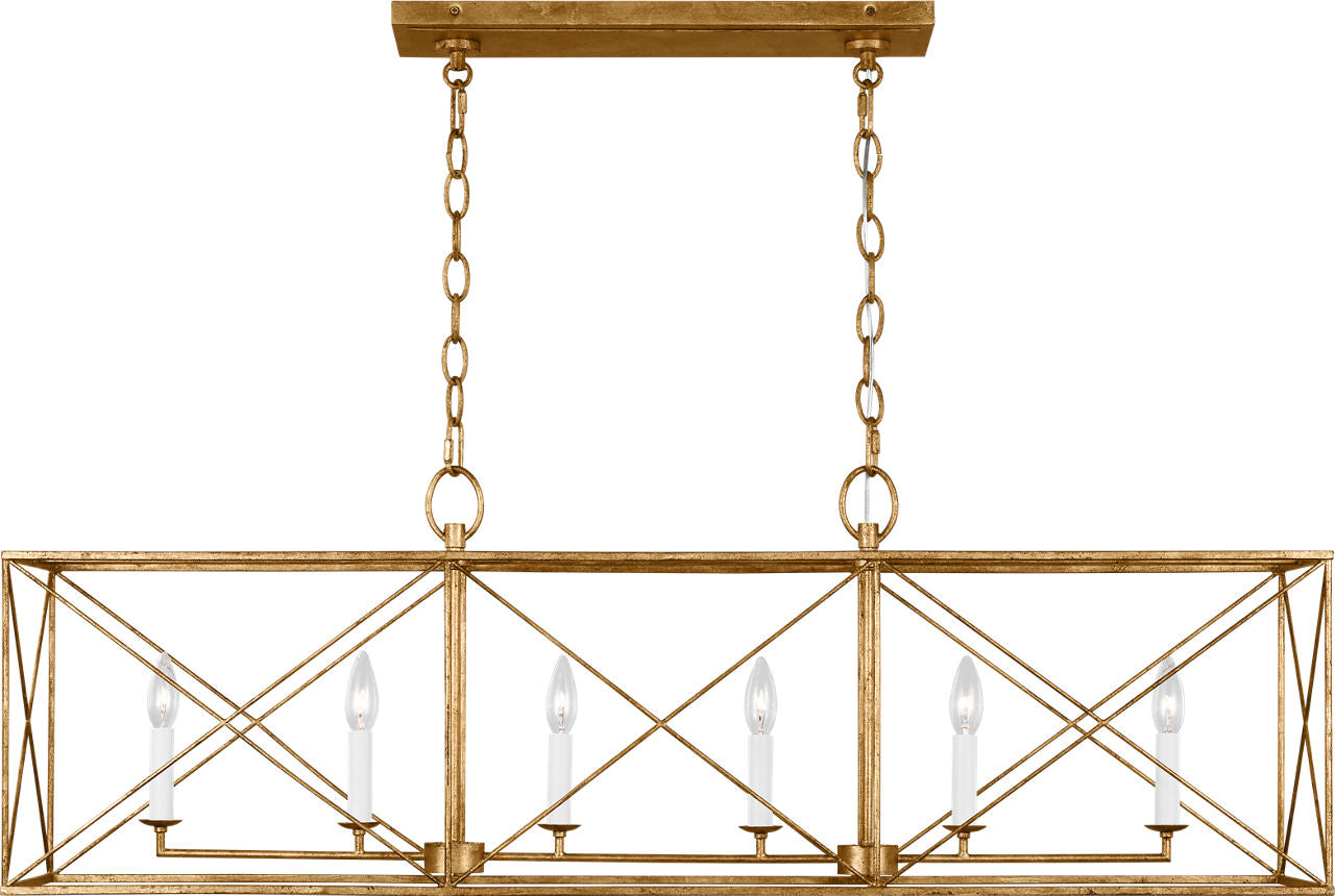 Beatrix Large Linear Lantern Antique Gild