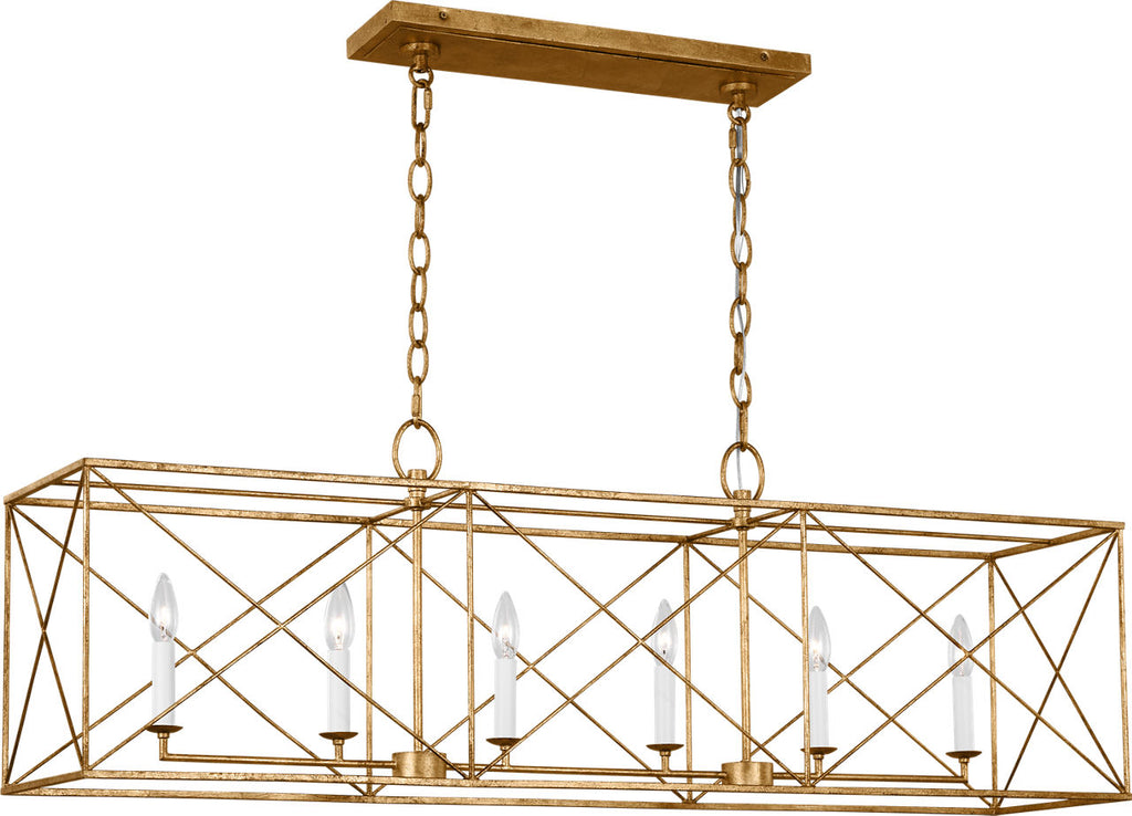 Beatrix Large Linear Lantern Antique Gild