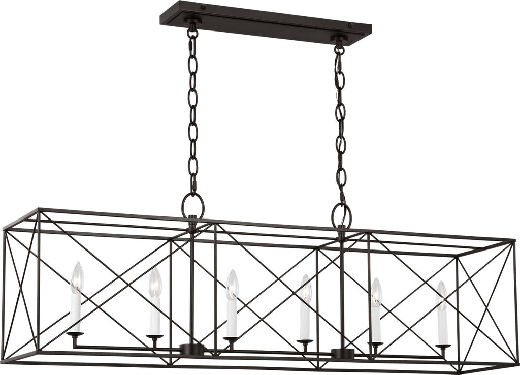 Beatrix Large Linear Lantern Aged Iron