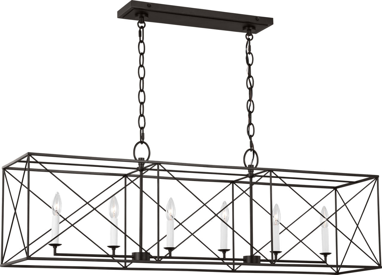 Beatrix Large Linear Lantern Aged Iron