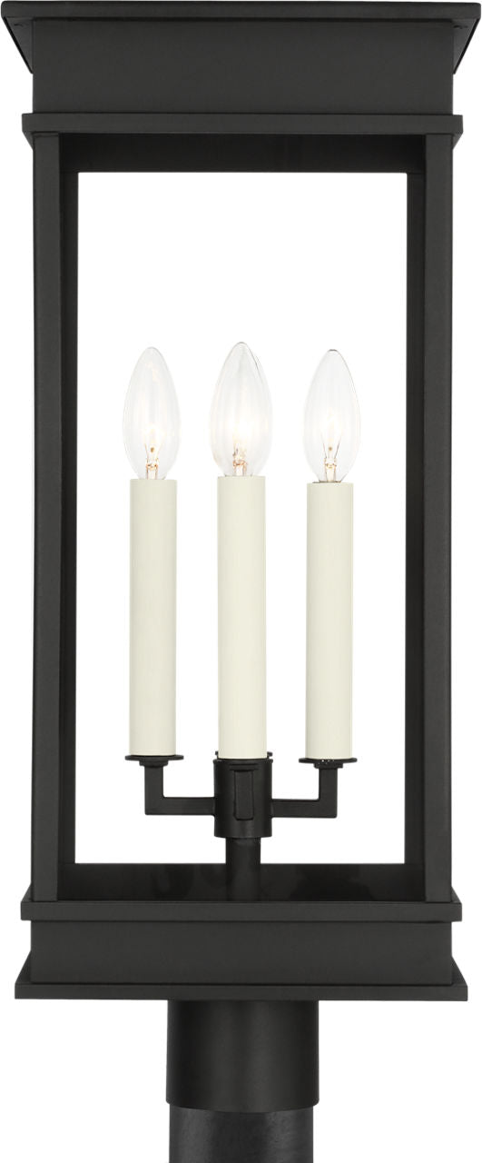Cupertino Large Post Lantern Textured Black