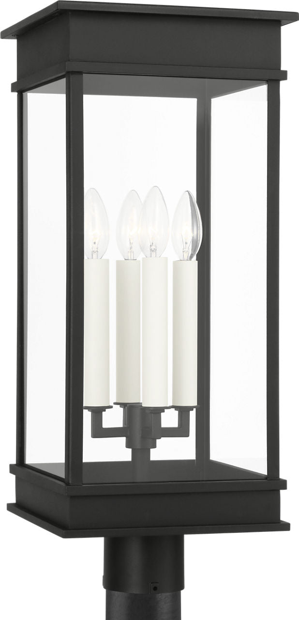Cupertino Large Post Lantern Textured Black