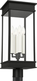 Cupertino Large Post Lantern Textured Black