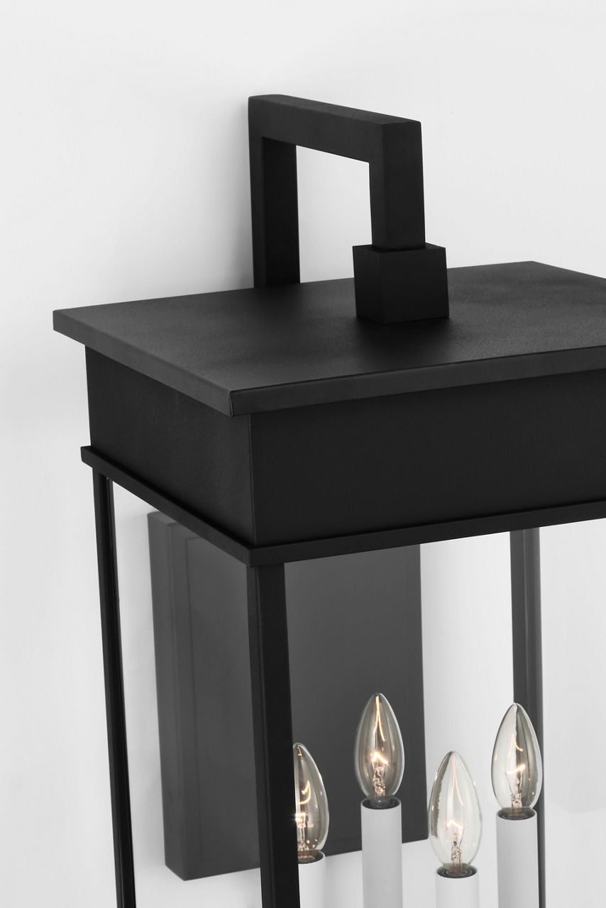 Cupertino Extra Large Bracket Wall Lantern Textured Black