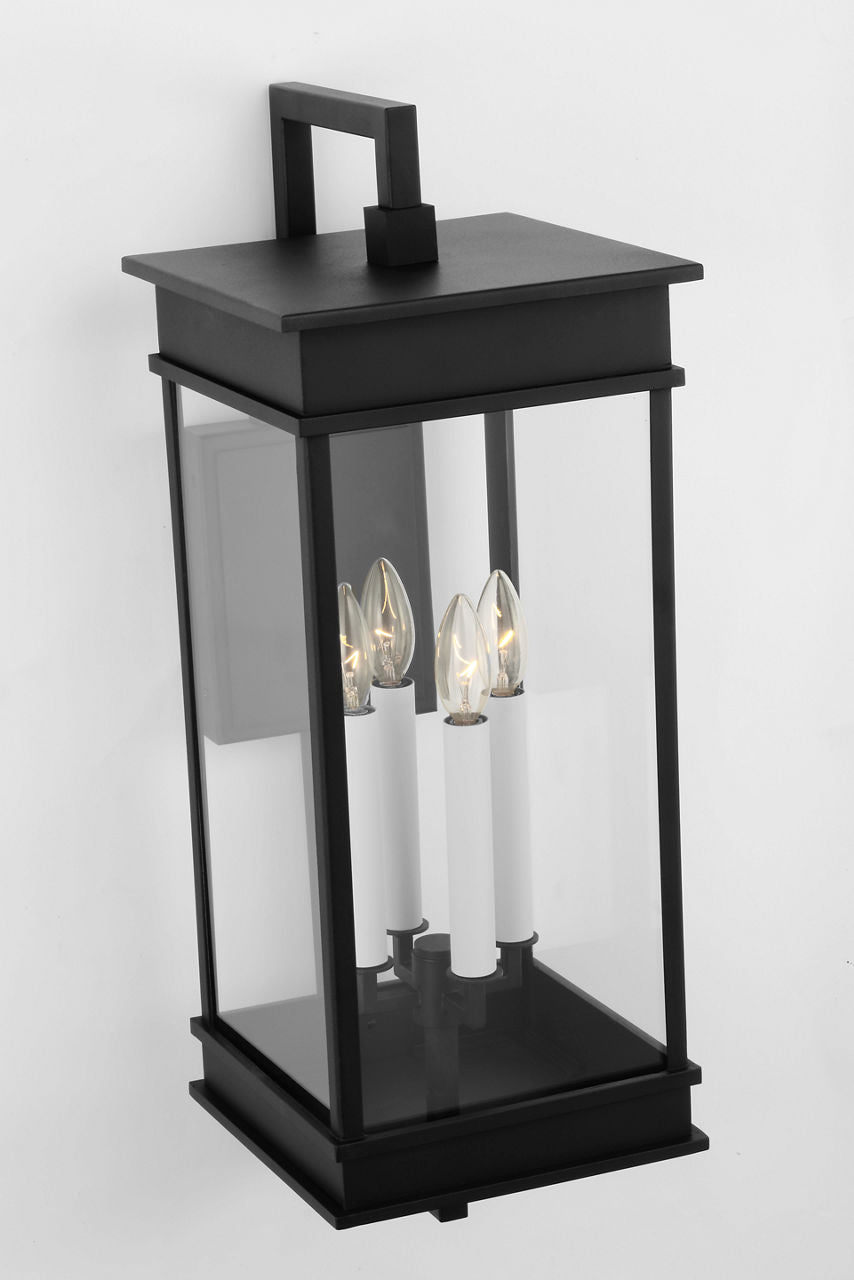 Cupertino Large Bracket Wall Lantern Textured Black