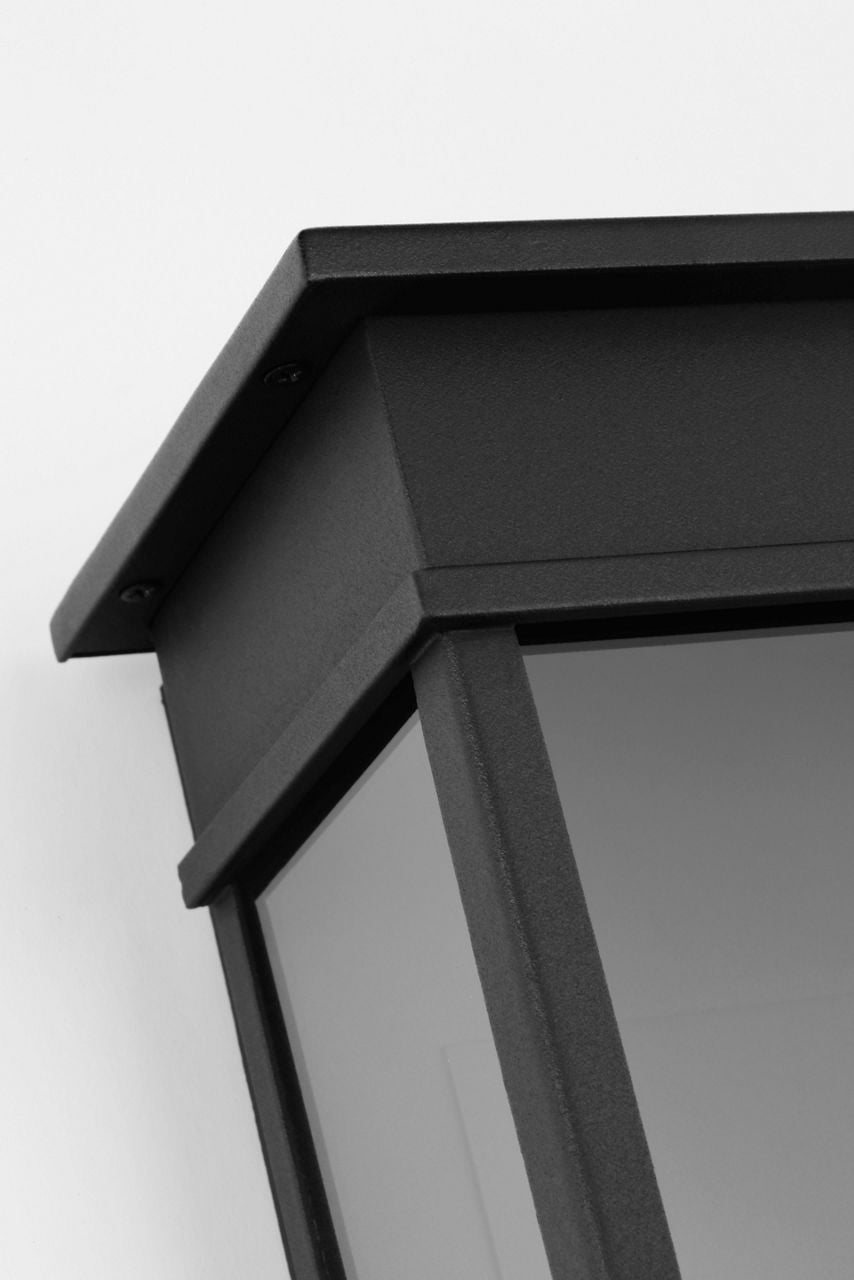 Cupertino Medium Wall Lantern Textured Black