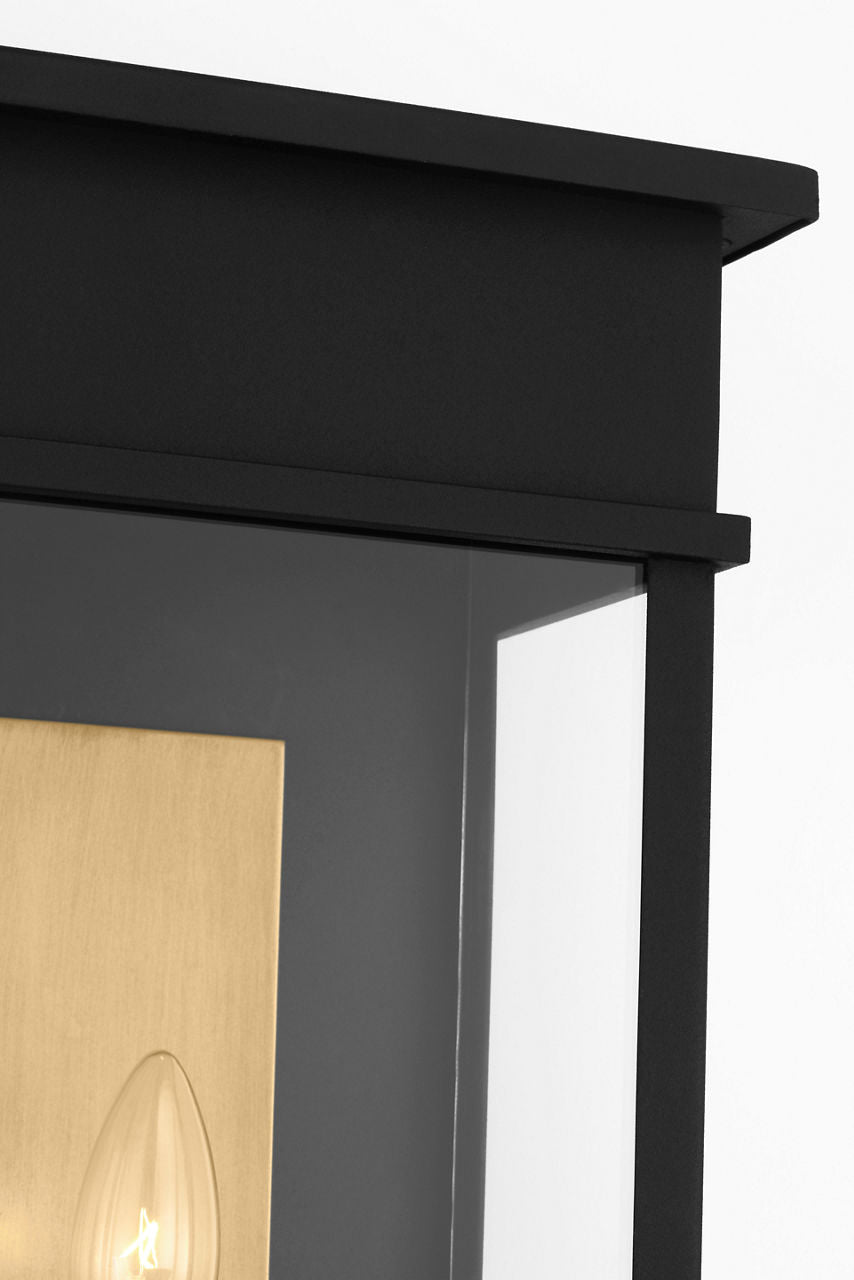 Cupertino Large Wall Lantern Textured Black