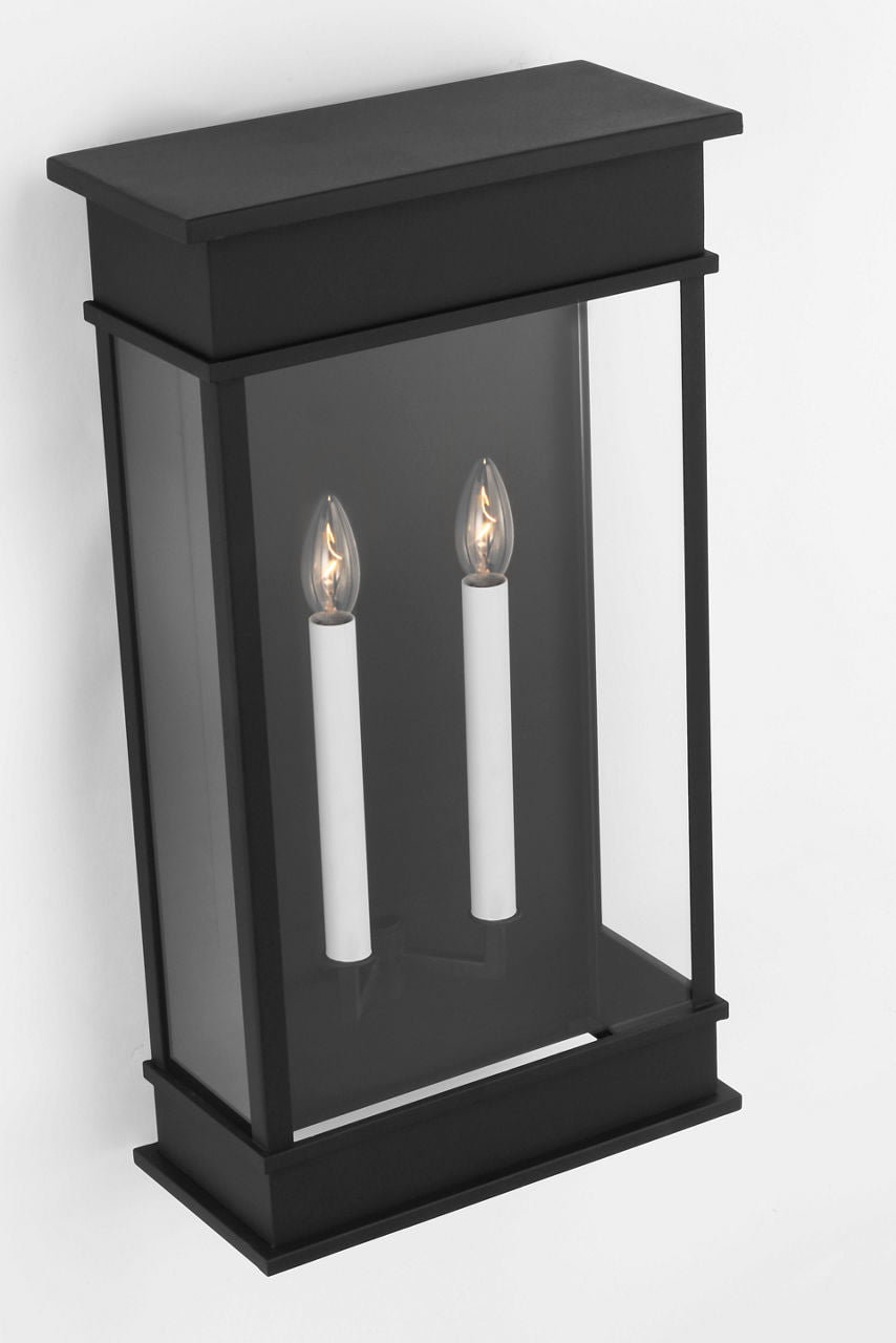 Cupertino Large Wall Lantern Textured Black