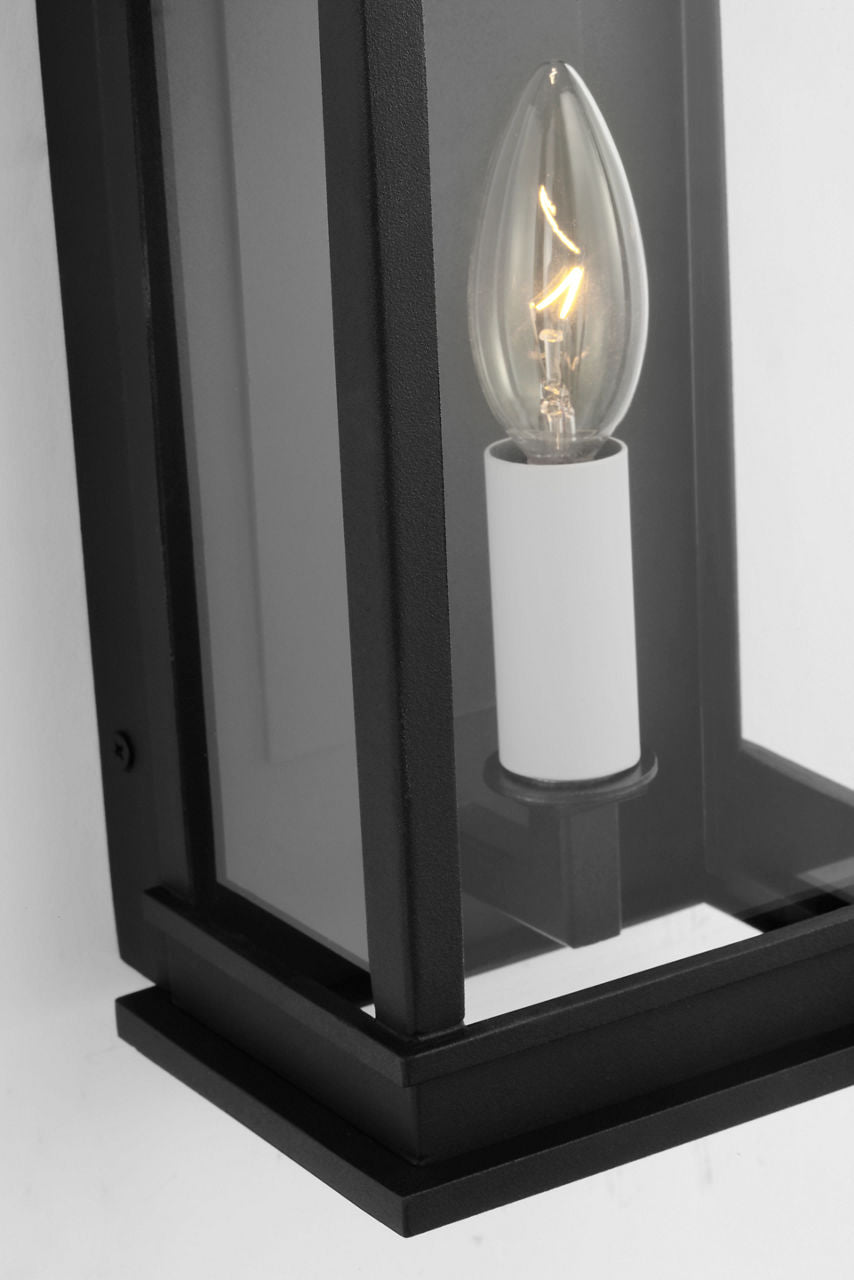 Cupertino Medium Wall Lantern Textured Black