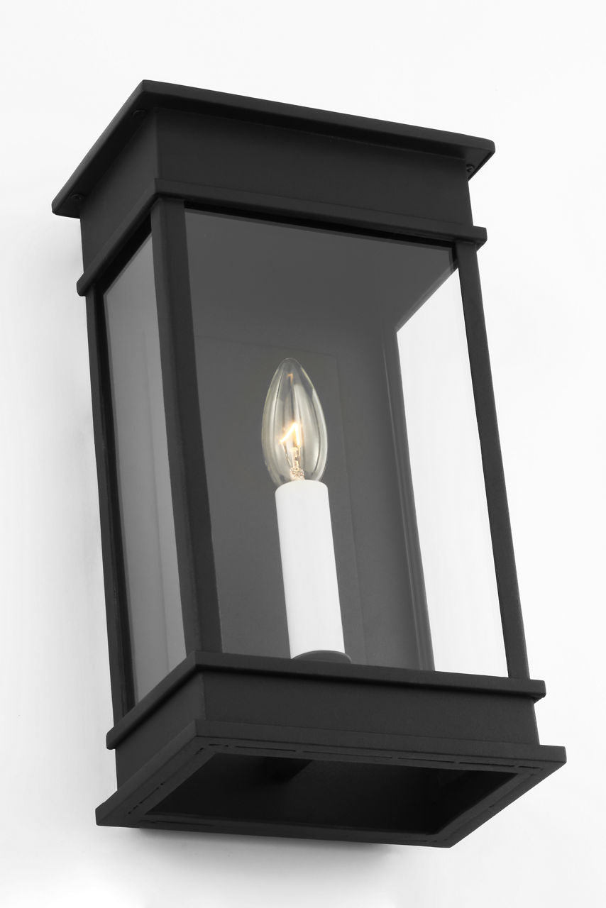 Cupertino Small Wall Lantern Textured Black