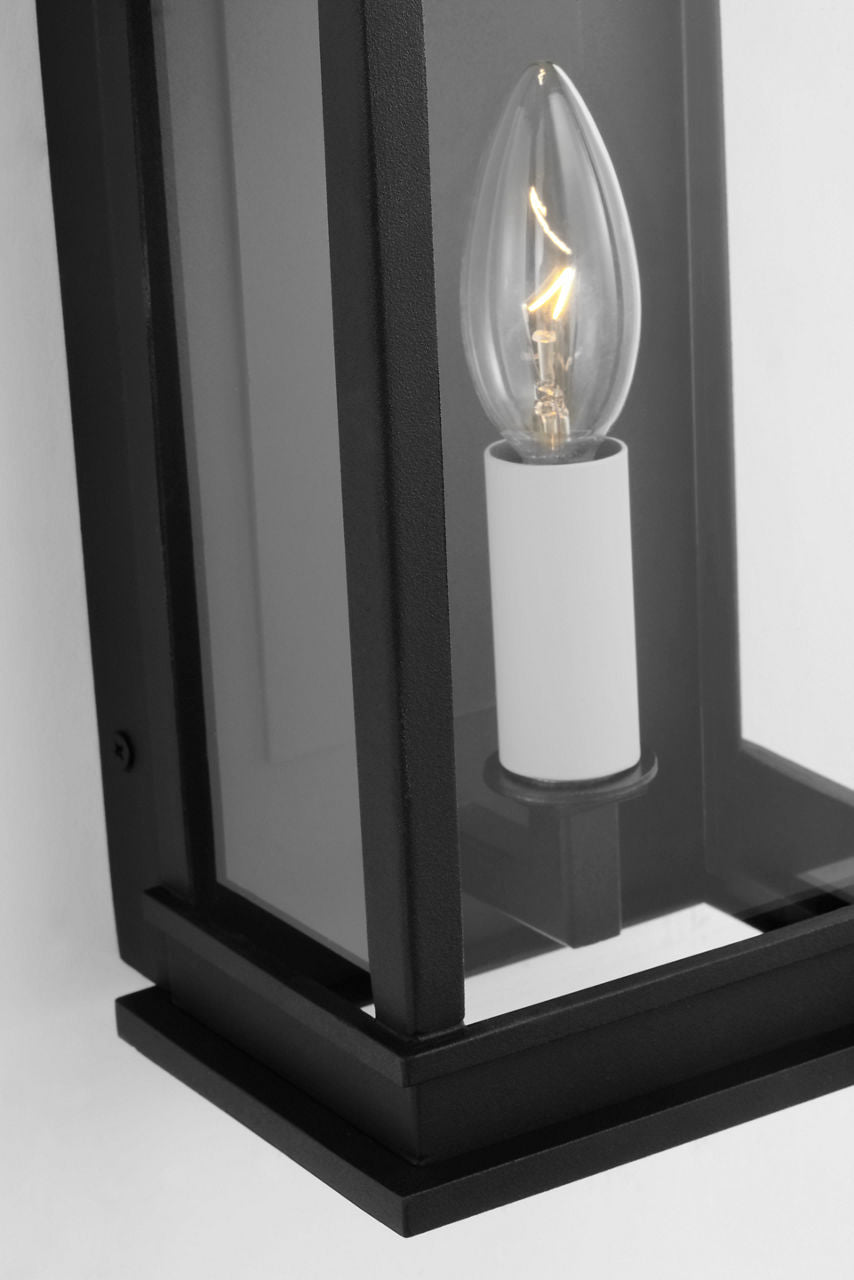 Cupertino Mini Wall Lantern Textured Black