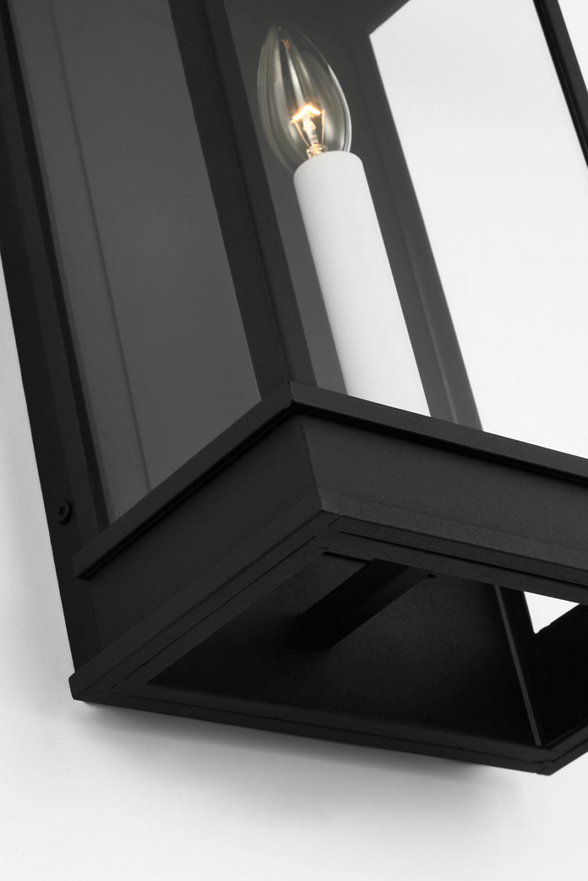 Cupertino Medium Wall Lantern Textured Black