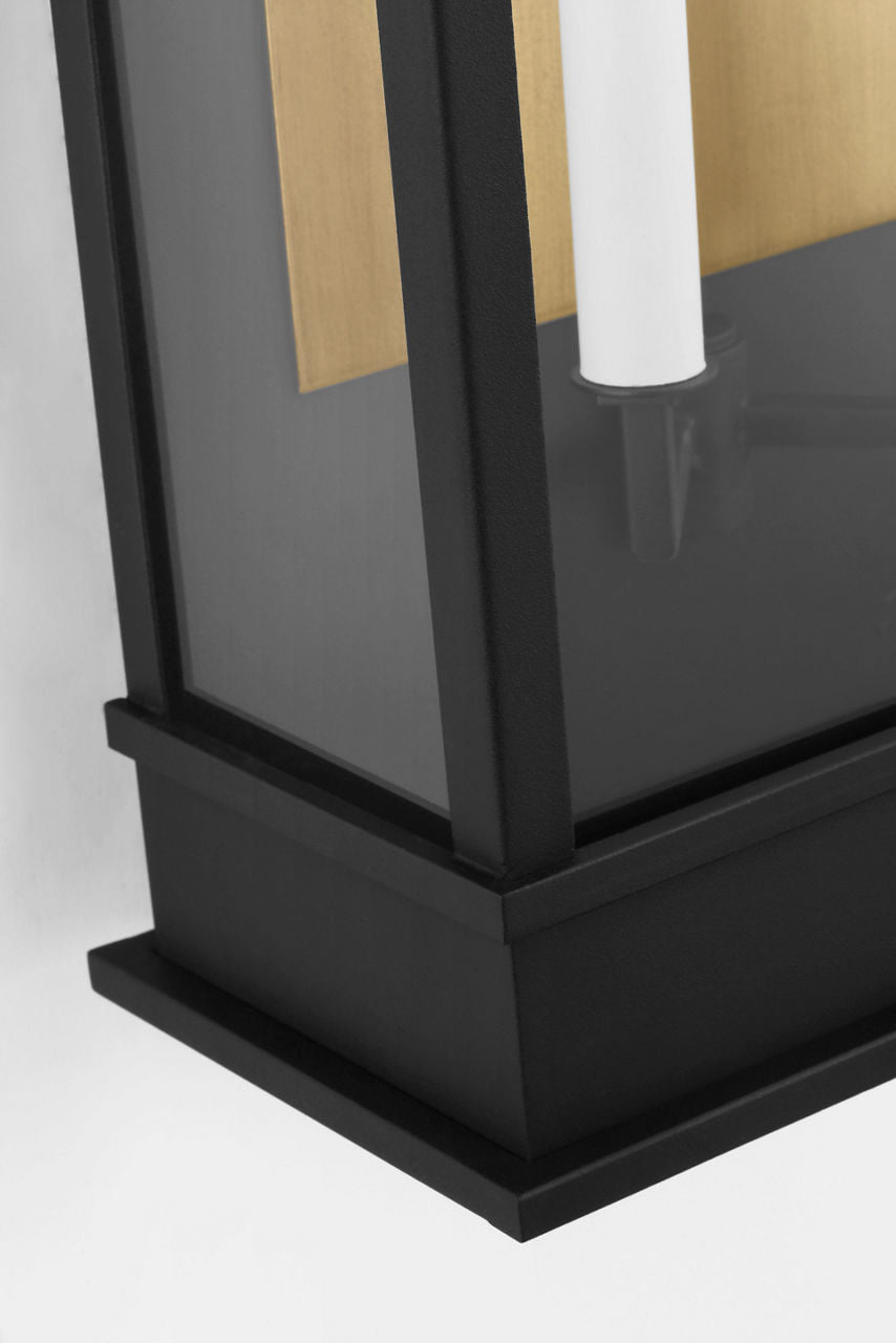 Cupertino Large Wall Lantern Textured Black