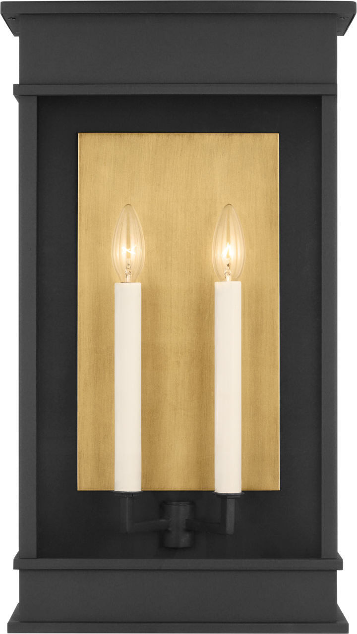 Cupertino Large Wall Lantern Textured Black