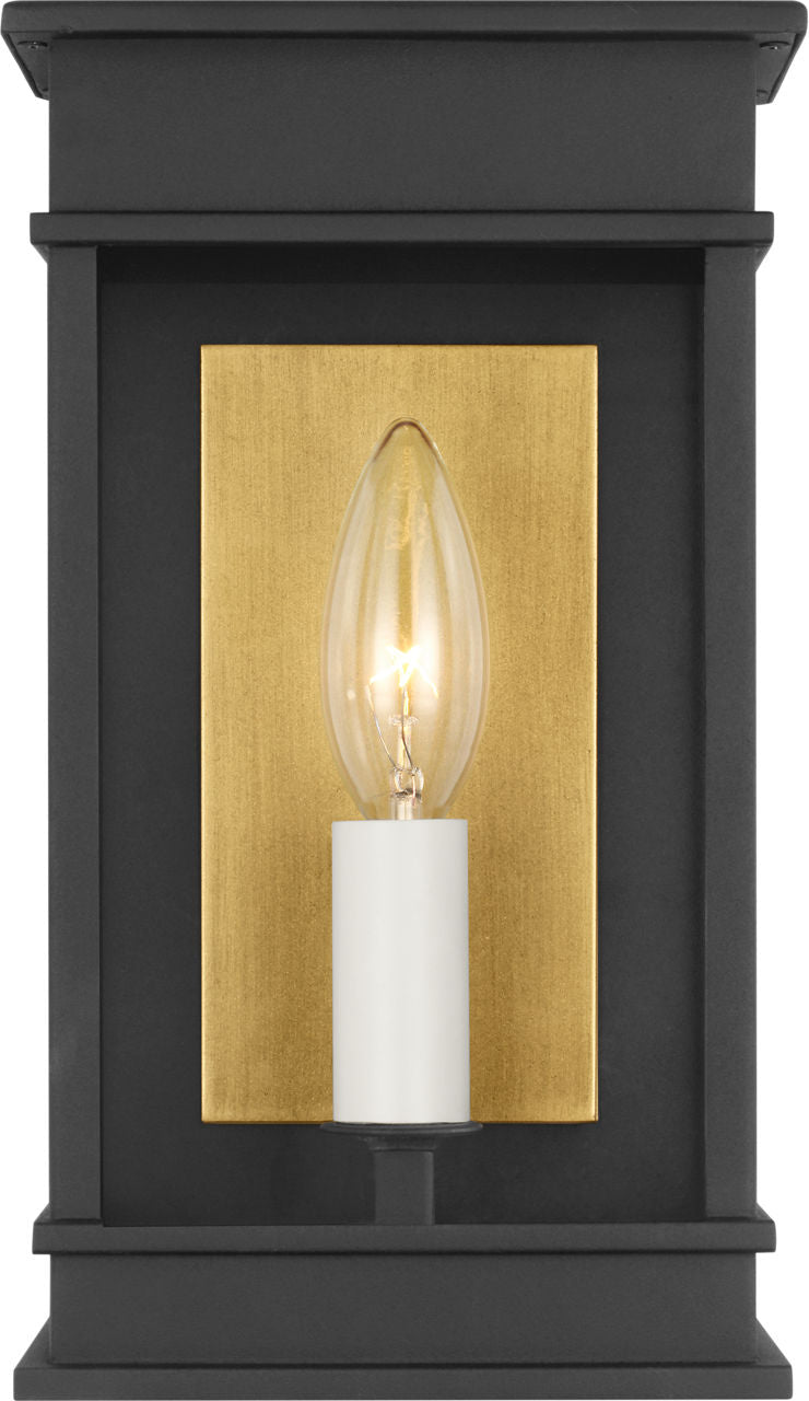 Cupertino Small Wall Lantern Textured Black