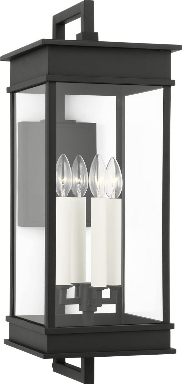Cupertino Large Bracket Wall Lantern Textured Black