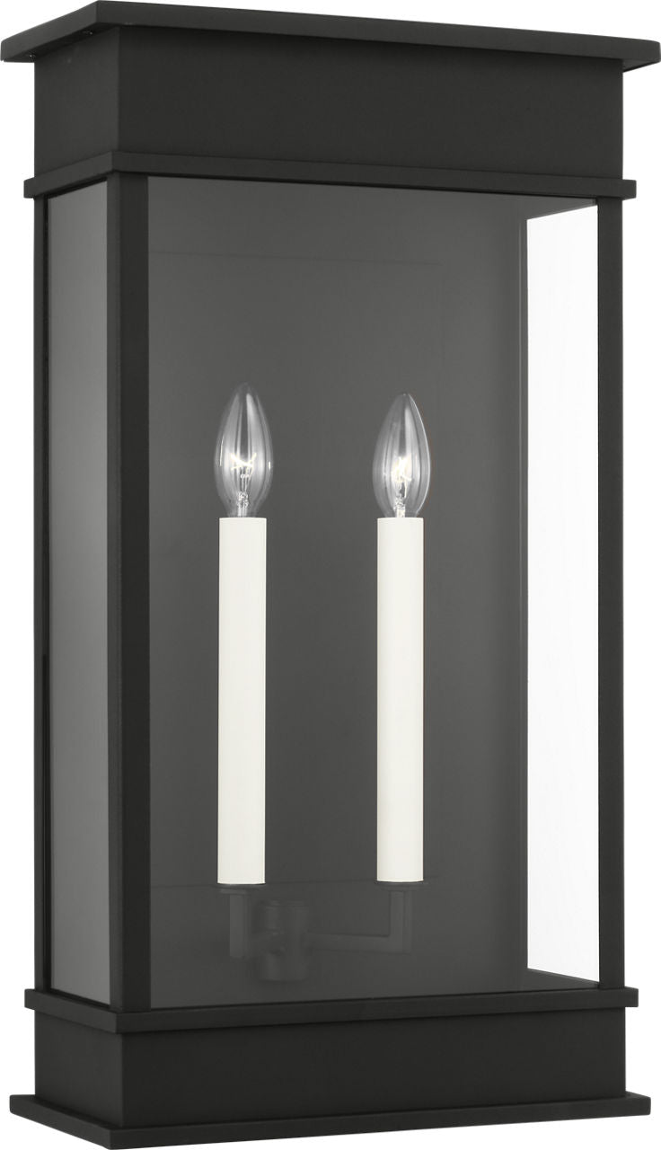 Cupertino Large Wall Lantern Textured Black