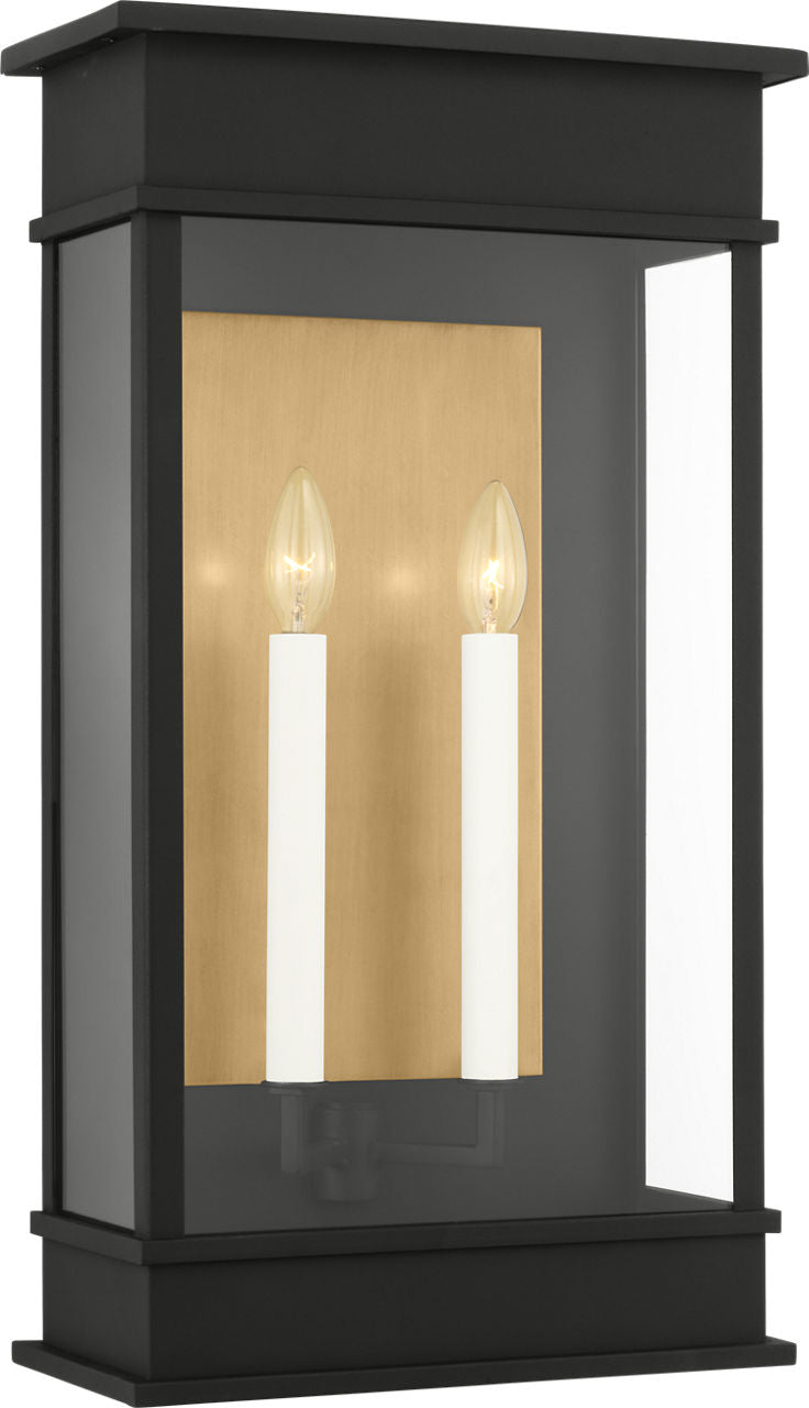 Cupertino Large Wall Lantern Textured Black