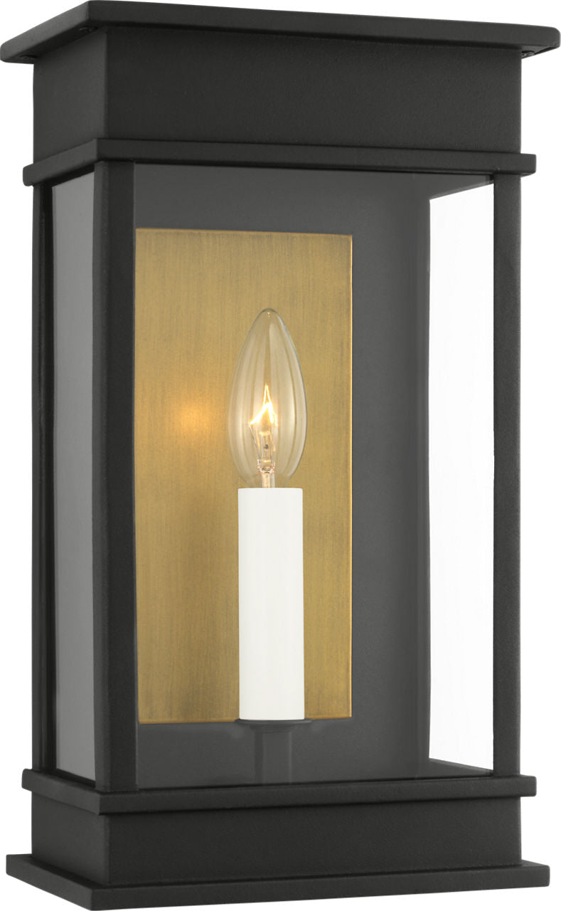 Cupertino Small Wall Lantern Textured Black