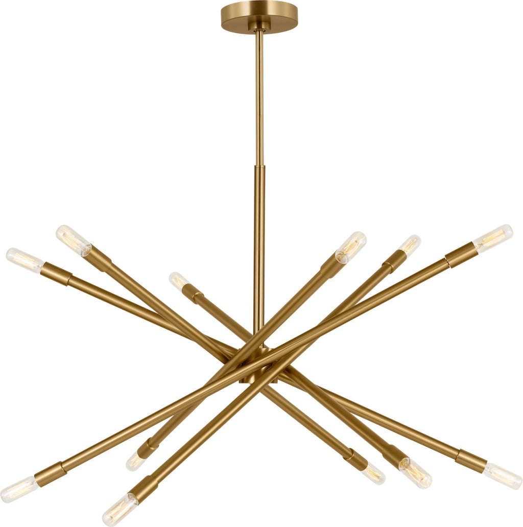 Eastyn Large Chandelier Burnished Brass