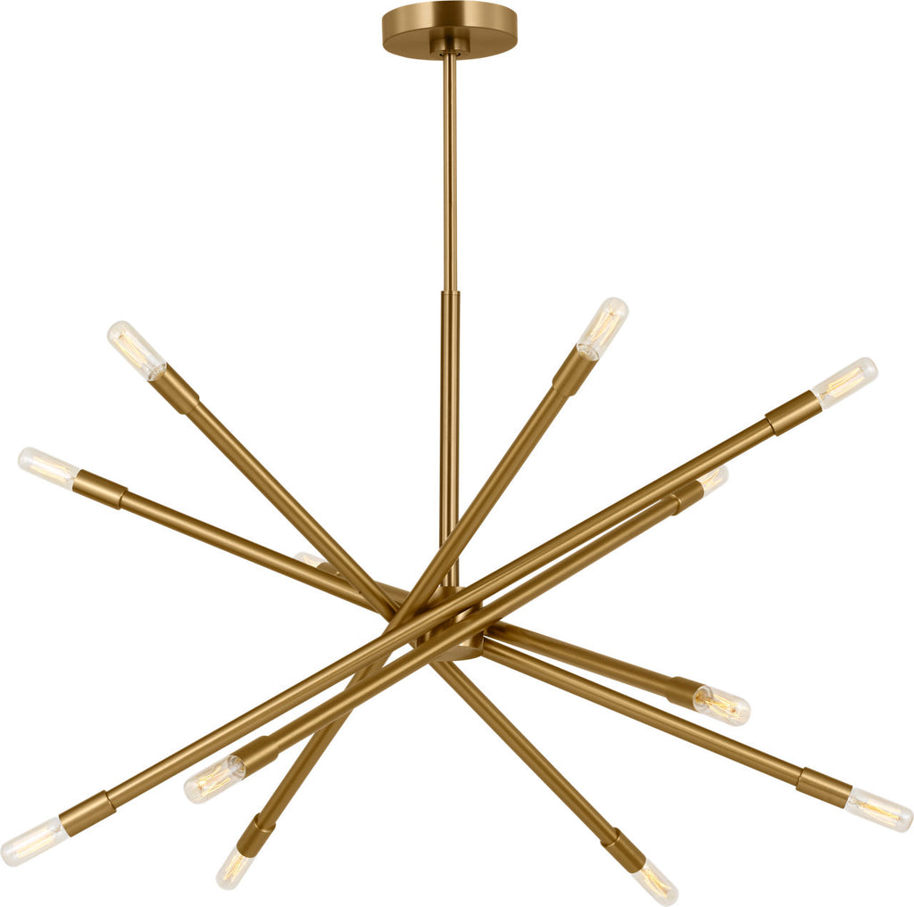 Eastyn Large Chandelier Burnished Brass