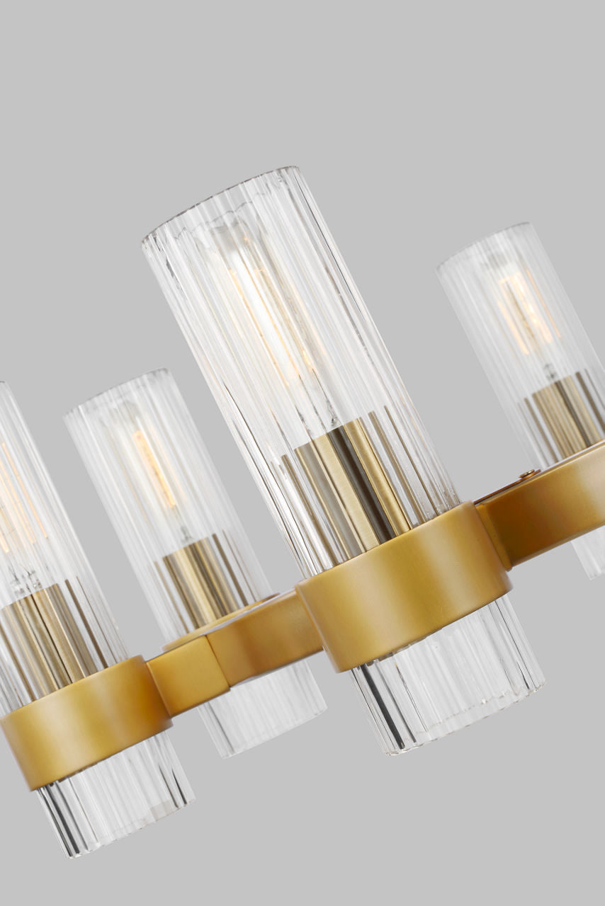 Geneva Medium Chandelier | Burnished Brass