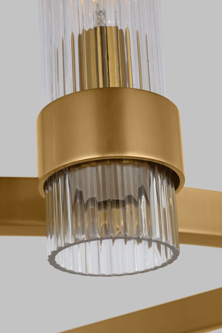 Geneva Large Chandelier Burnished Brass