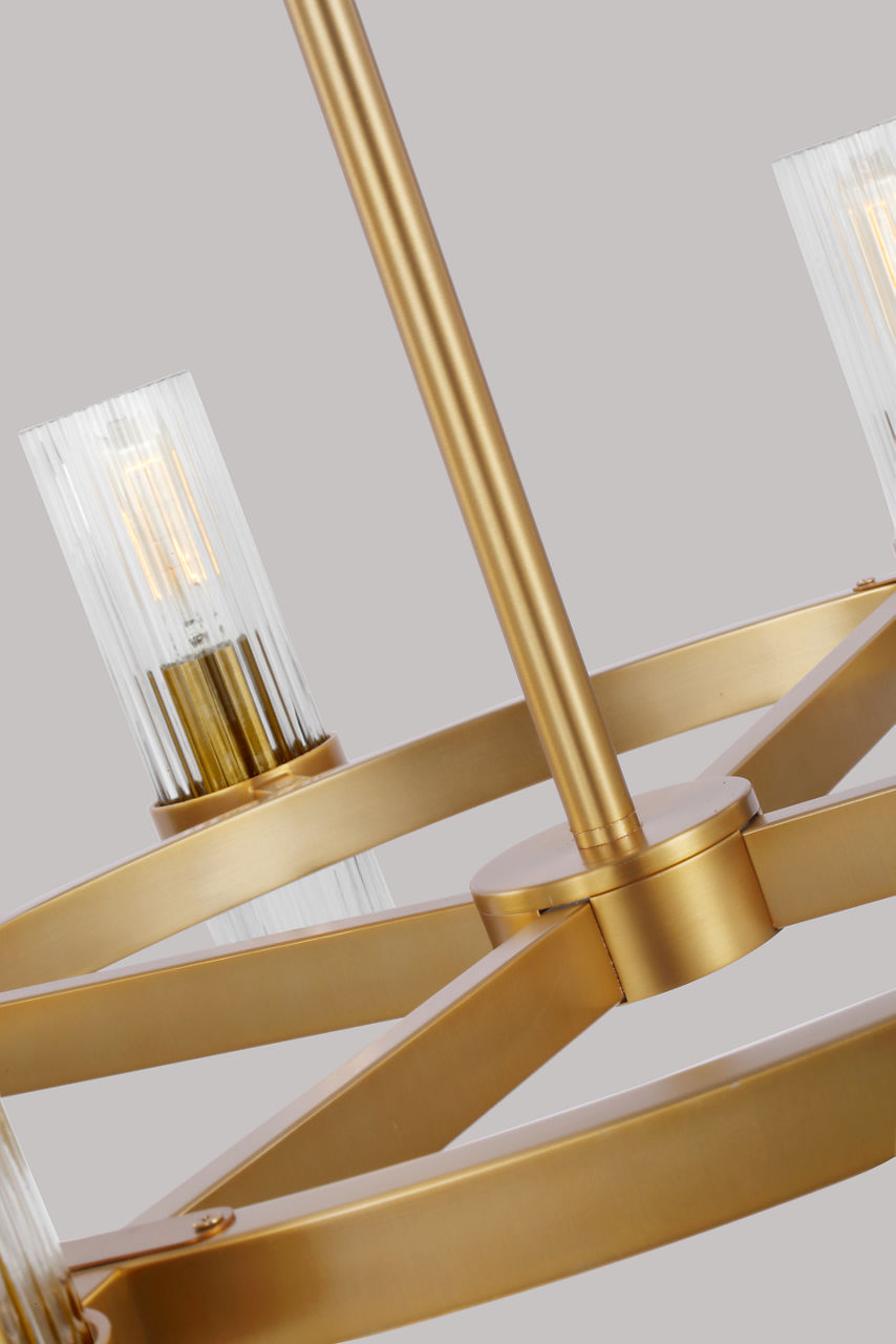 Geneva Medium Chandelier | Burnished Brass