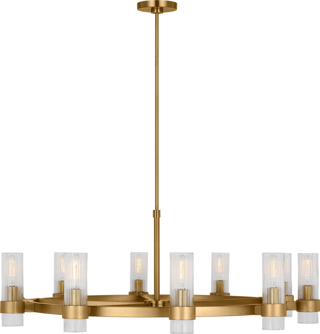 Geneva Large Chandelier Burnished Brass