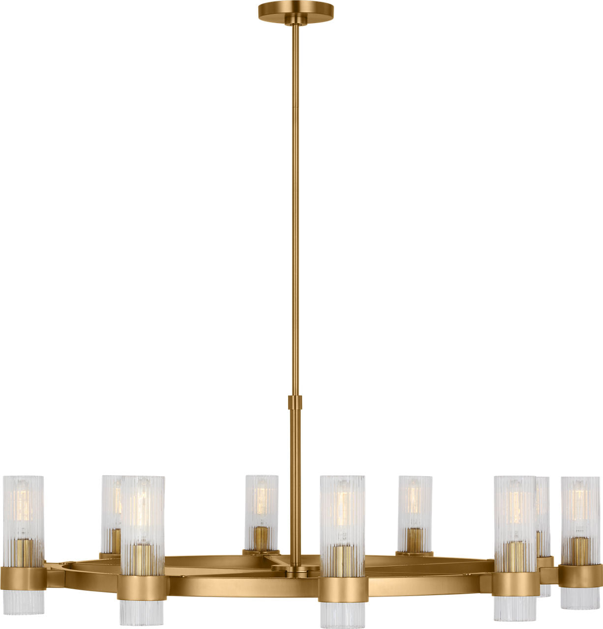 Geneva Large Chandelier Burnished Brass