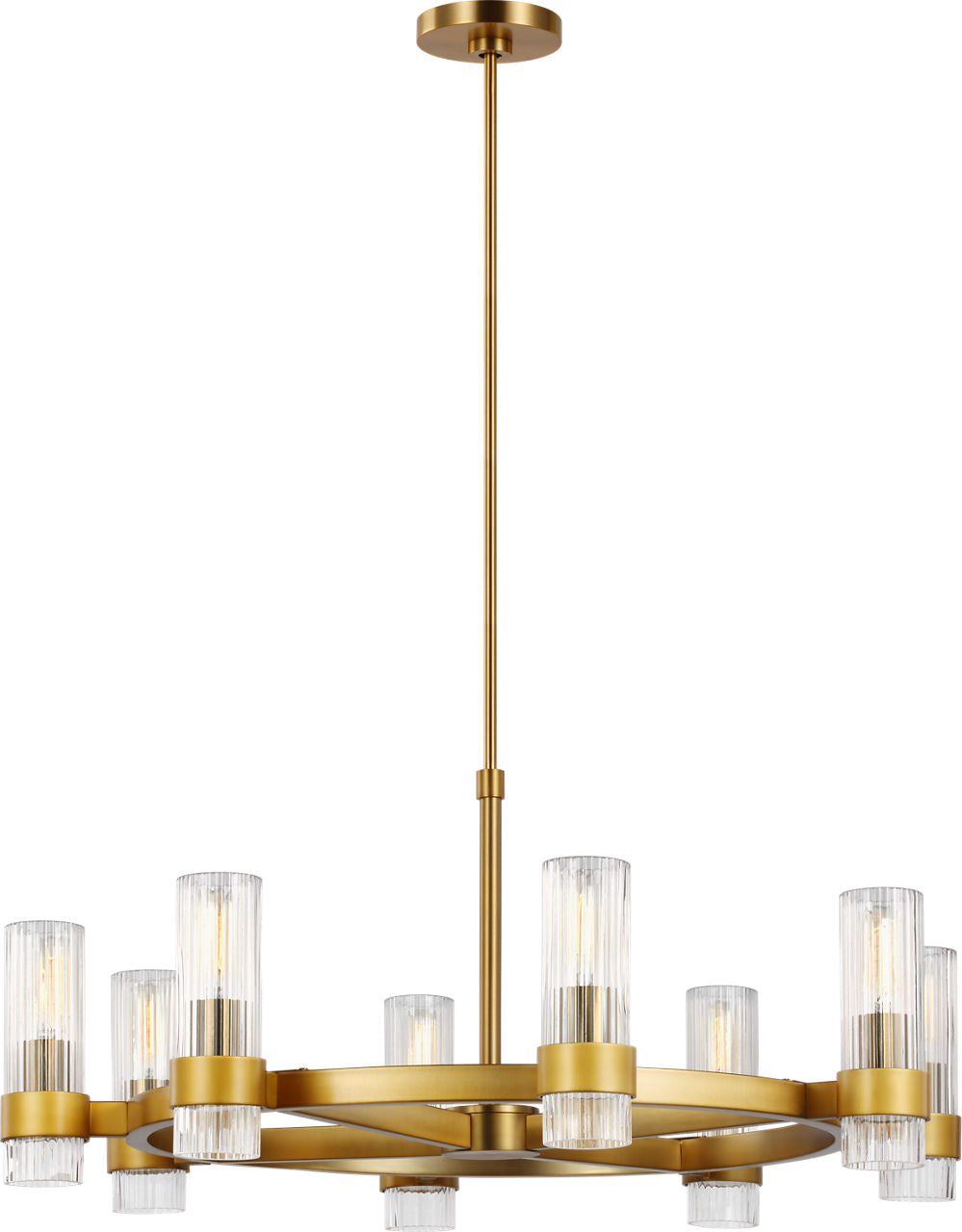 Geneva Medium Chandelier | Burnished Brass