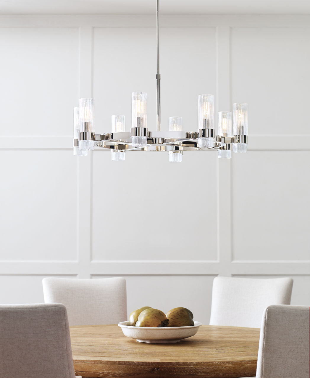 Geneva Medium Chandelier | Polished Nickel