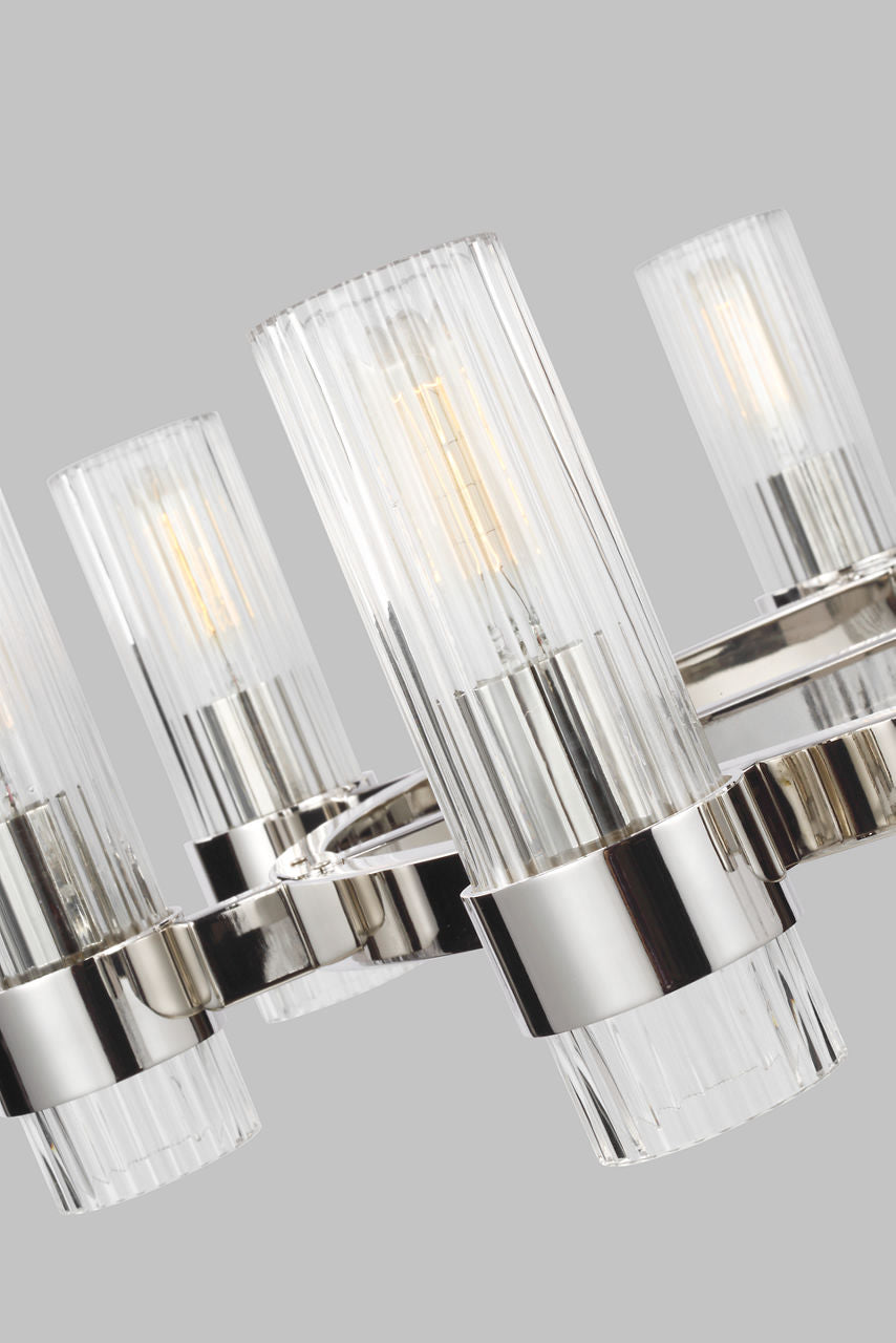 Geneva Medium Chandelier | Polished Nickel