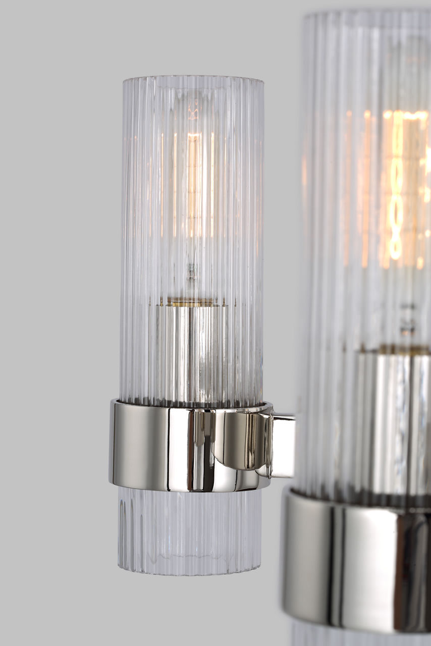 Geneva Large Chandelier Polished Nickel