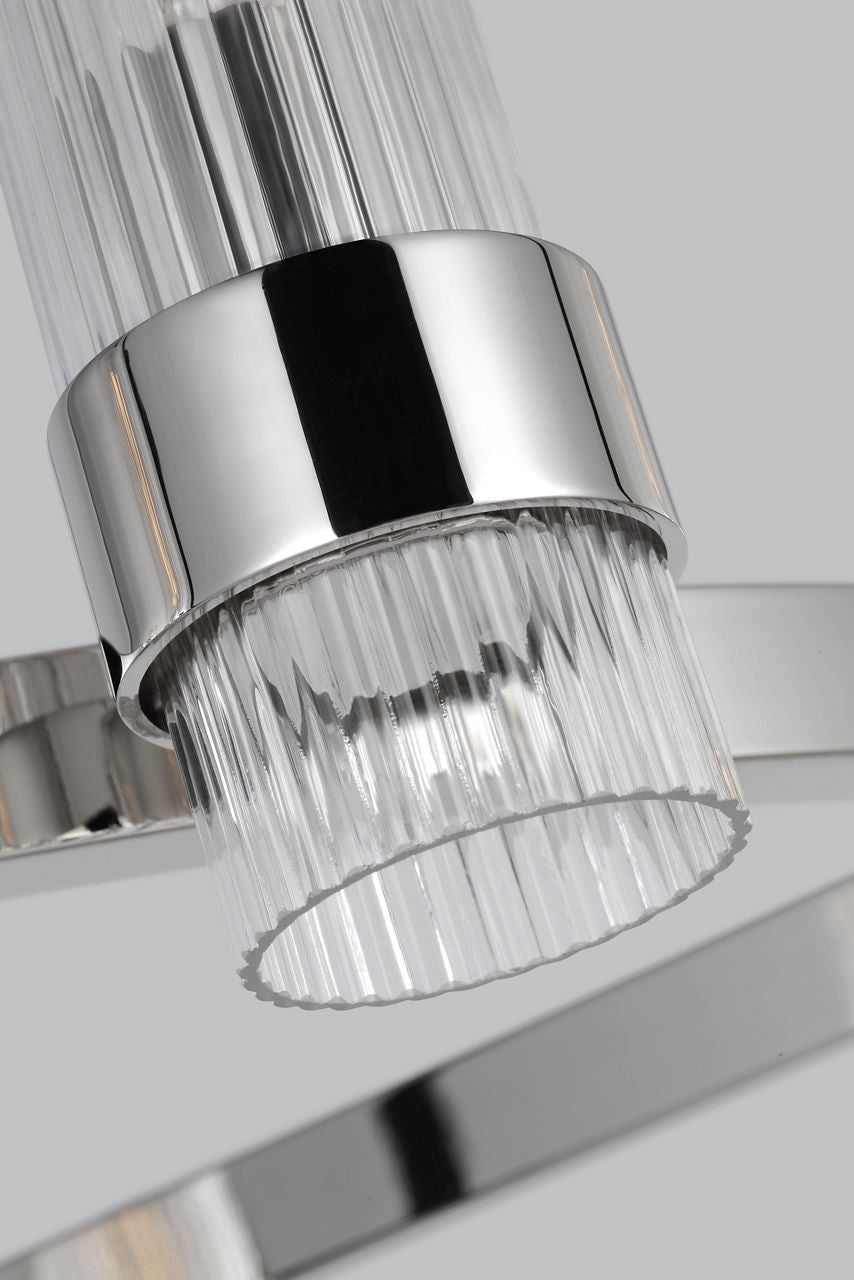 Geneva Large Chandelier Polished Nickel