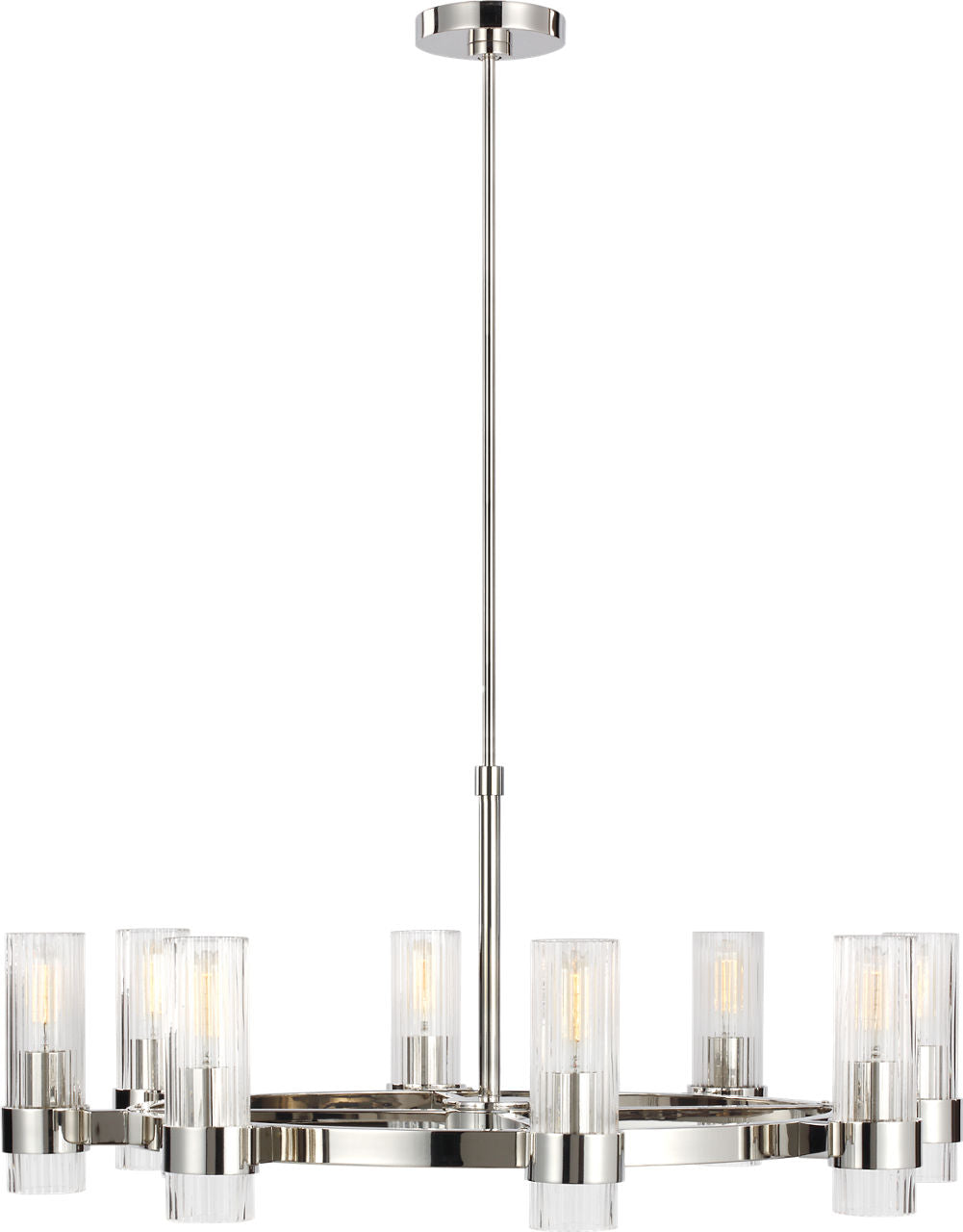 Geneva Medium Chandelier | Polished Nickel
