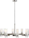 Geneva Medium Chandelier | Polished Nickel