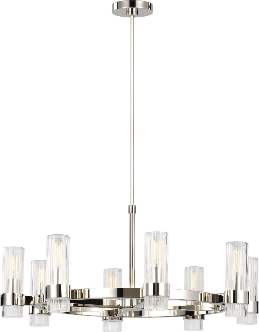 Geneva Medium Chandelier | Polished Nickel