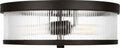 Geneva Medium Flush Mount | Aged Iron