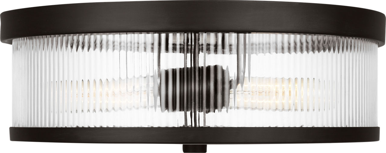 Geneva Medium Flush Mount | Aged Iron
