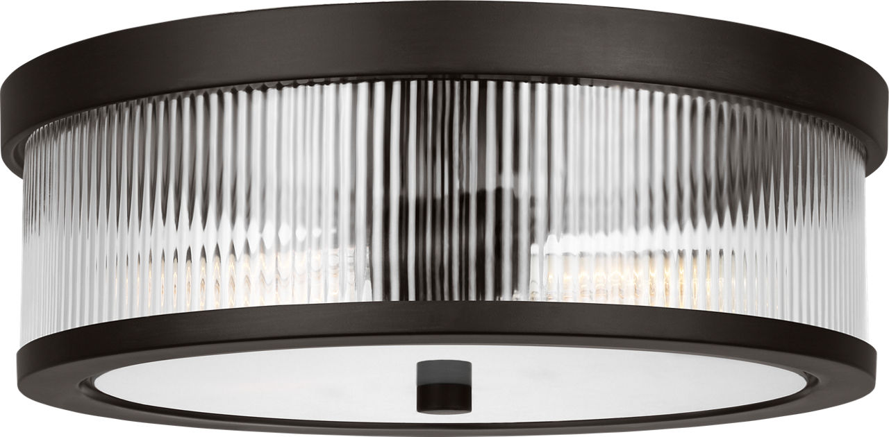 Geneva Medium Flush Mount | Aged Iron