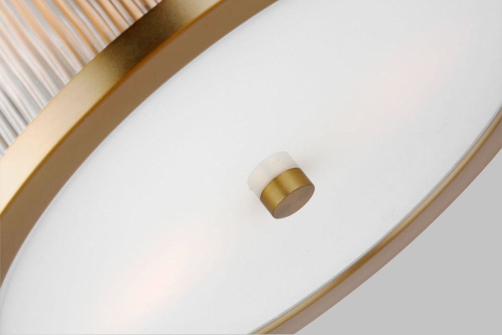 Geneva Medium Flush Mount | Burnished Brass